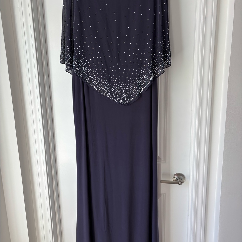 Elegant Navy Evening Gown